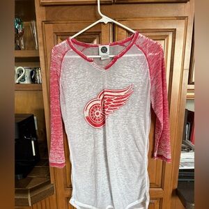 NHL Red and White Women's Long Sleeve Tee